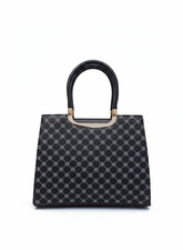 Imperial Grid Tote — Premium Ladies Handbag