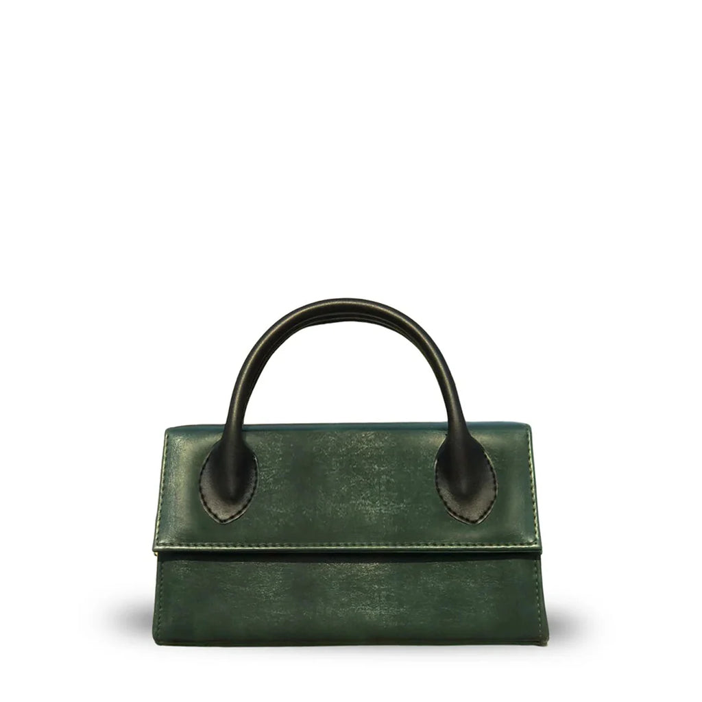 Sienna Grace Top Handle Bag – Elegant Beige Structured Handbag for Women Green