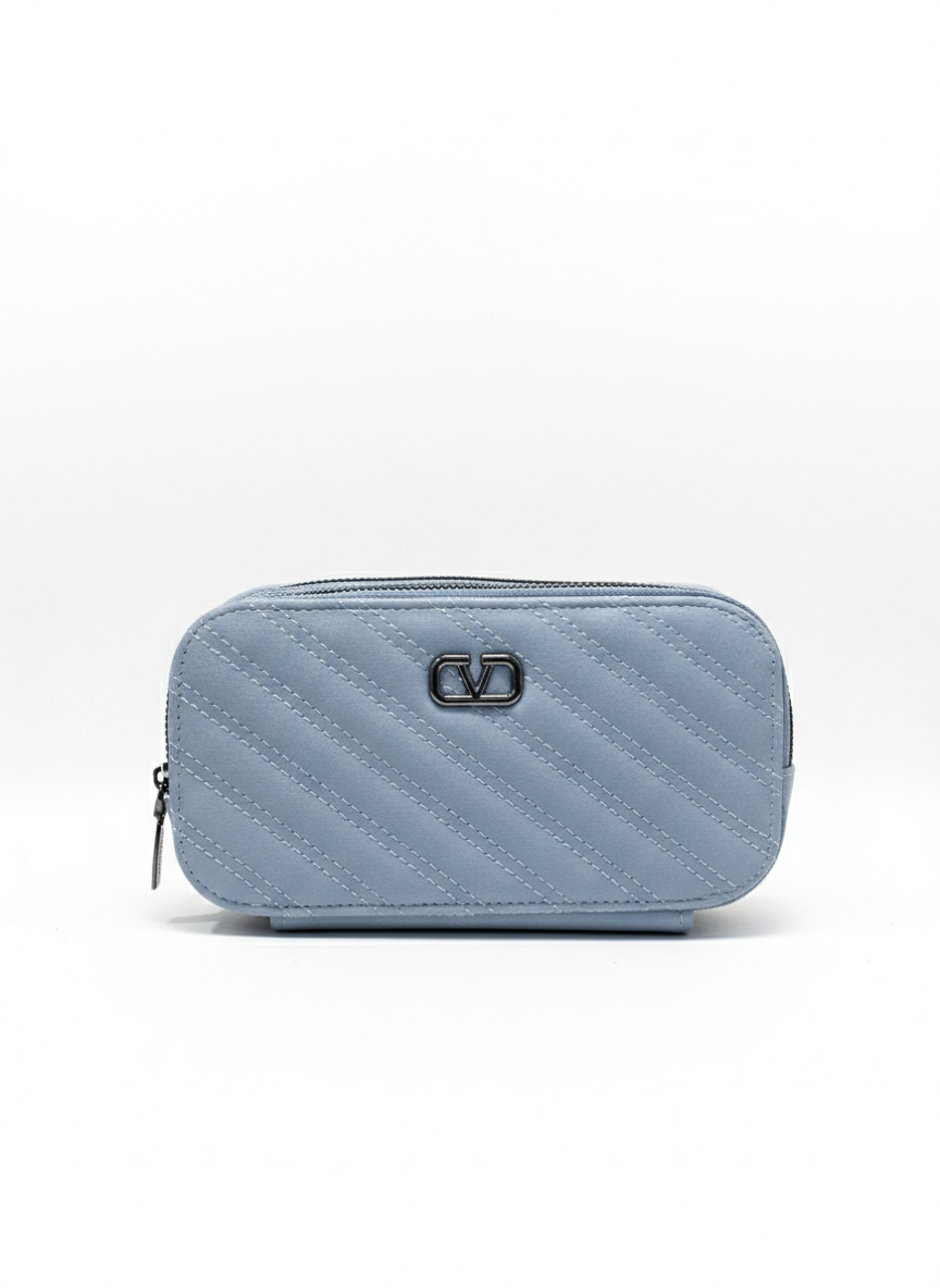 Zimal Rose Luxe – Quilted SKY BLUE Mini Crossbody Bag for Women | Elegant Compact Shoulder Purse