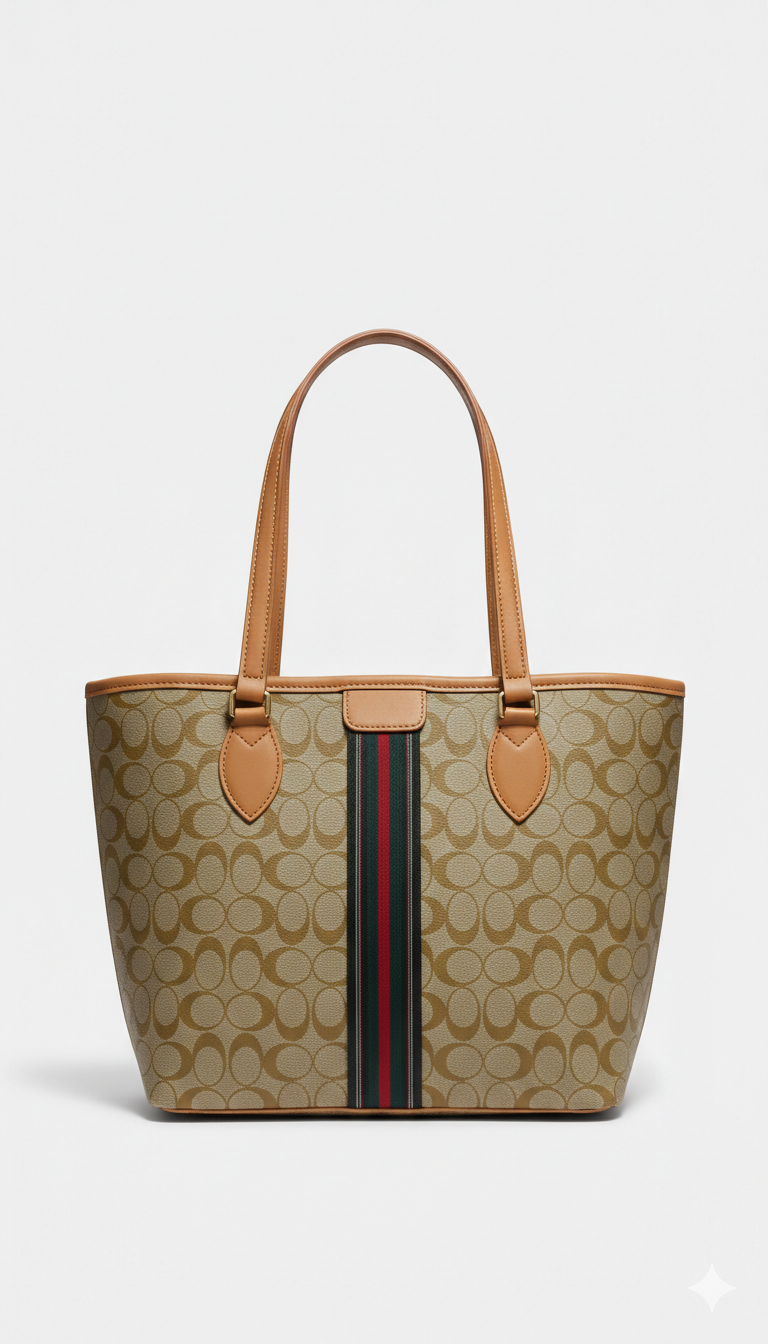 Yellow Nova Tote – Stylish Monogram Shoulder Bag for Women | Large Capacity Everyday Handbag