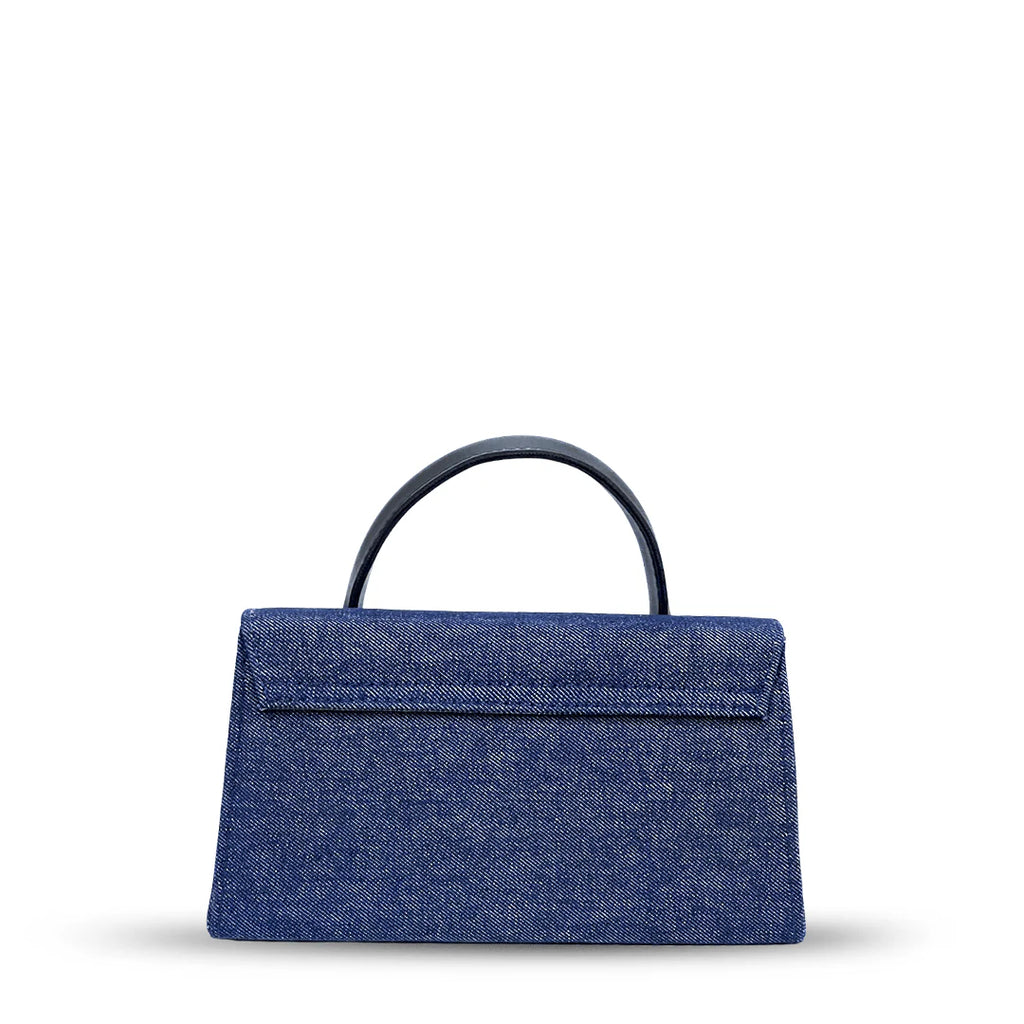 Sienna Grace Top Handle Bag – Elegant Beige Structured Handbag for Women Blue