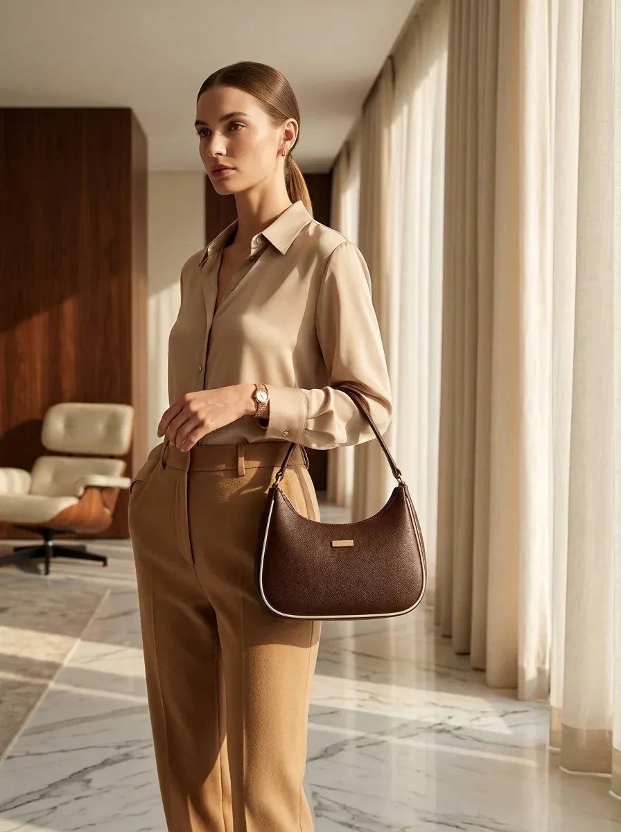 Rovelle – Classic Elegance in Crimson brown