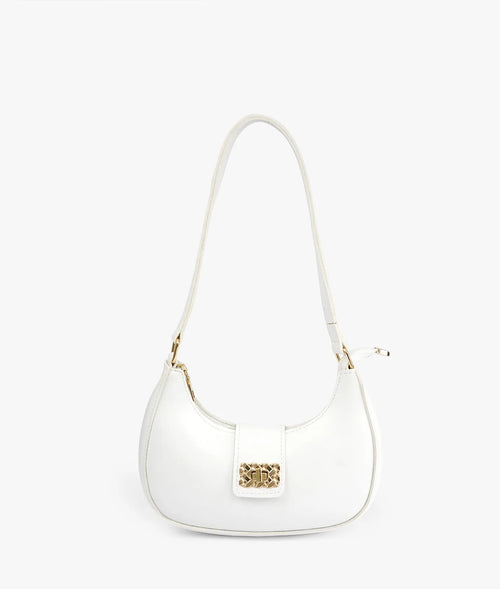 Bella White Luxe Shoulder Bag for Women in Pakistan | Nayab Khatoon - NayabKhtoon