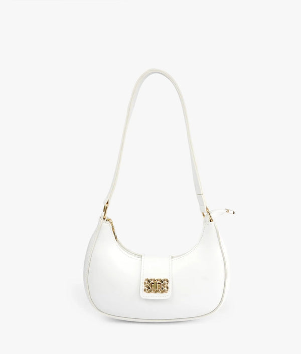 Bella White Luxe Shoulder Bag for Women in Pakistan | Nayab Khatoon - NayabKhtoon