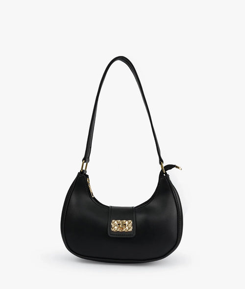 Bella Black Luxe Shoulder Bag for Women in Pakistan | Nayab Khatoon - NayabKhtoon