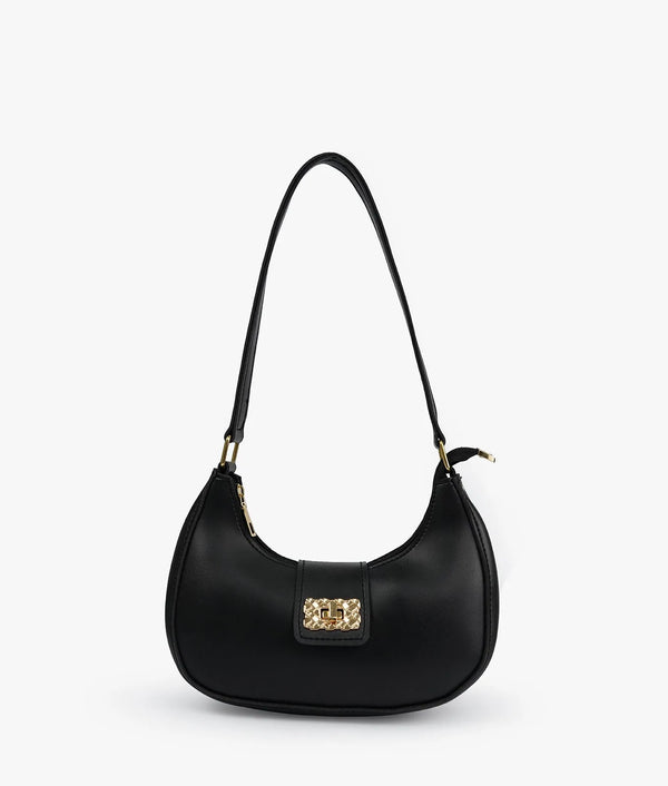 Bella Black Luxe Shoulder Bag for Women in Pakistan | Nayab Khatoon - NayabKhtoon