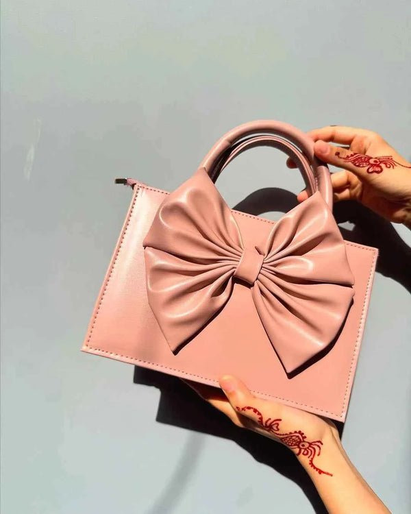 Fleur Bow Handbag for Women in Pakistan | PU Leather – Nayab Khatoon