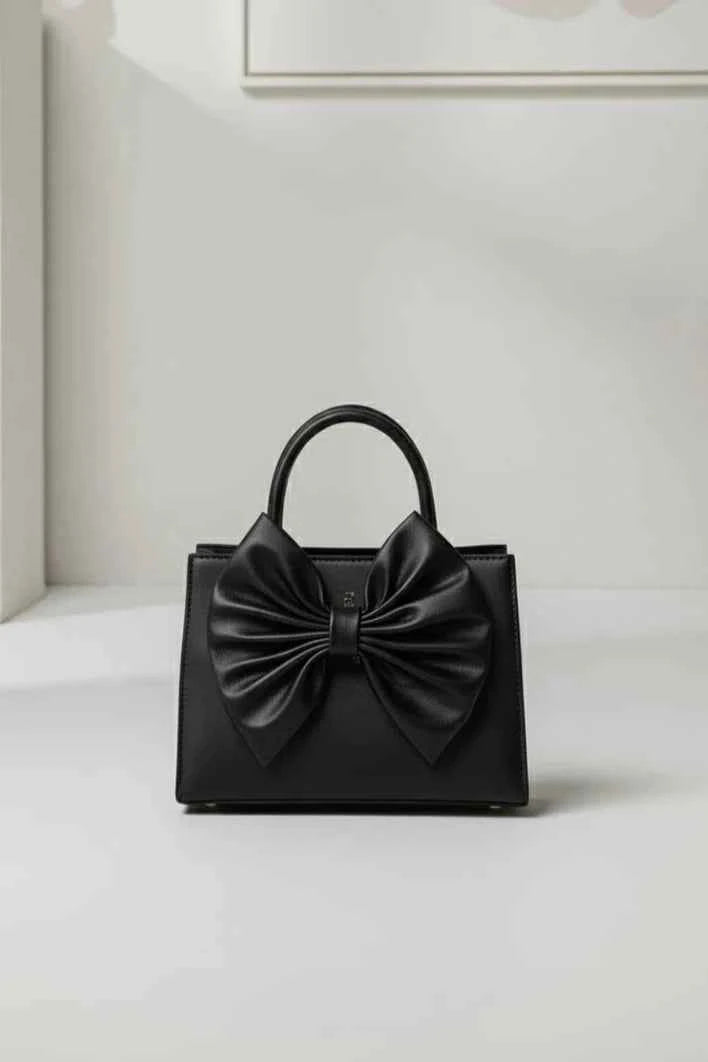 Fleur Bow Handbag for Women in Pakistan | PU Leather – Nayab Khatoon