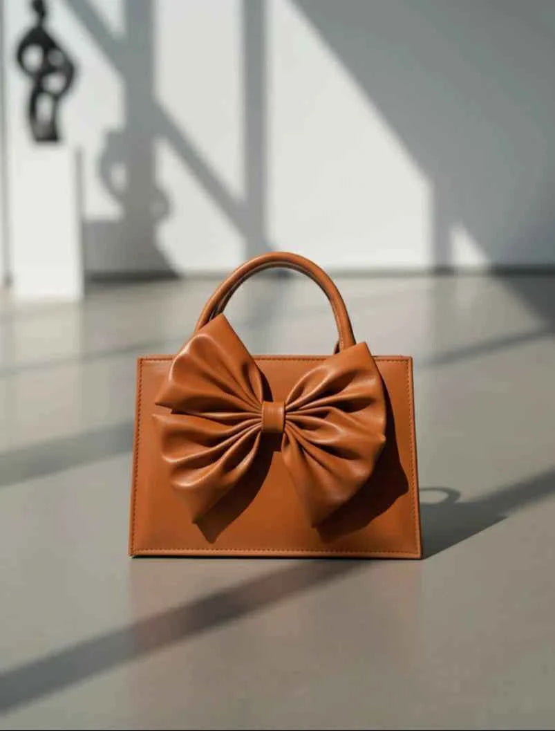 Fleur Bow Handbag for Women in Pakistan | PU Leather – Nayab Khatoon