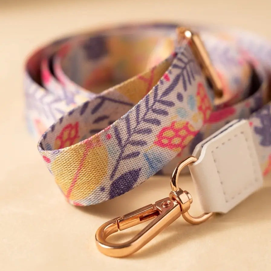 Floral Bag Strap – Adjustable Printed Shoulder Strap for Women | Premium Golden Hooks