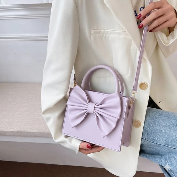 Fleur Bow Purpal Handbag for Women in Pakistan – Nayab Khatoon