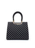 Imperial Grid Tote — Premium Ladies Handbag