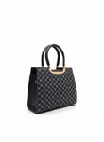 Imperial Grid Tote — Premium Ladies Handbag