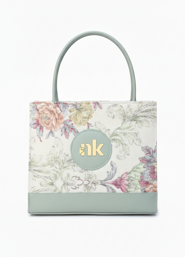 Gul Bahaar – Premium Floral Everyday Handbag C Green