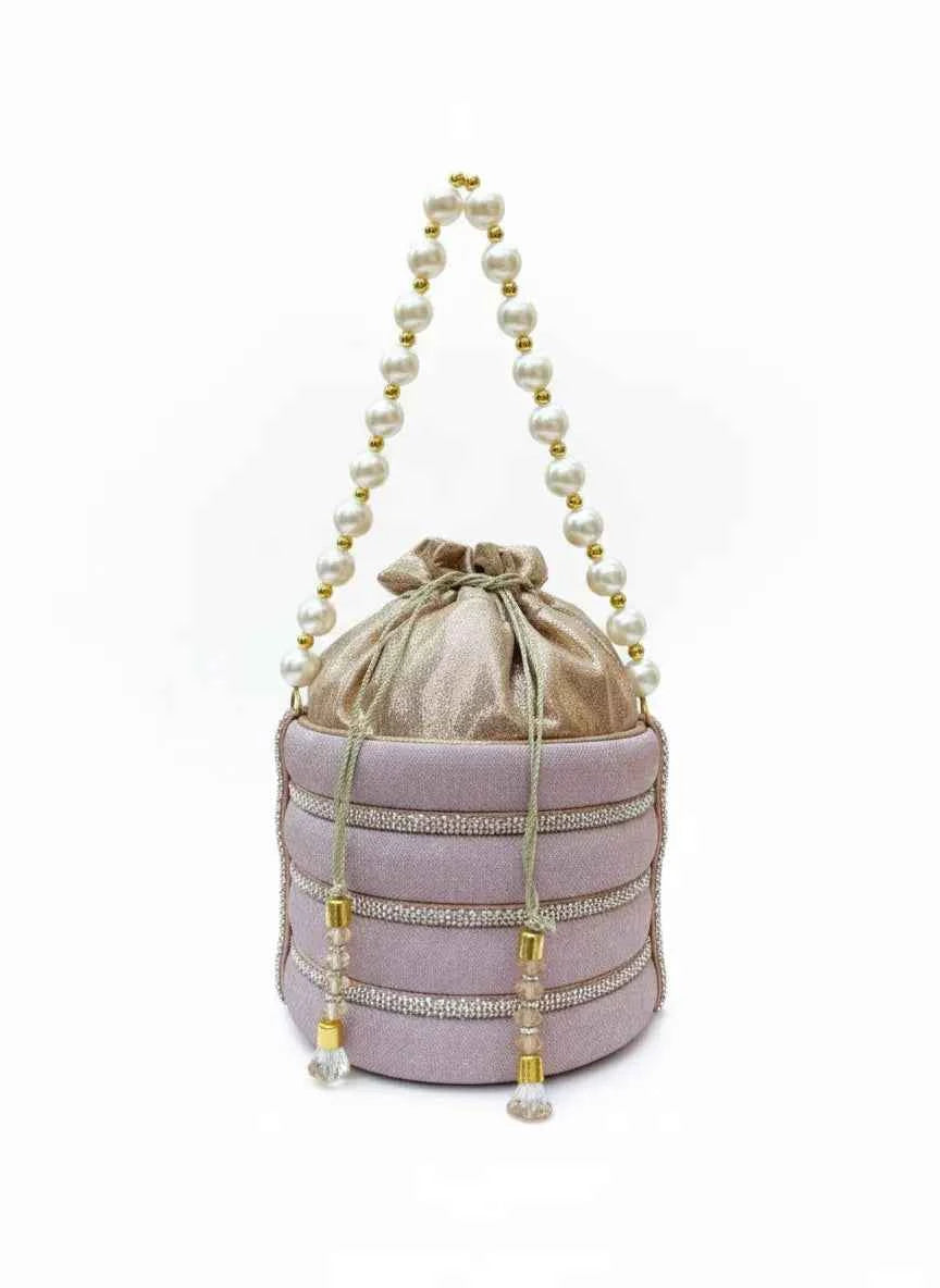 Pearl Blossom Bridal Potli – Nayab Khatoon -peach