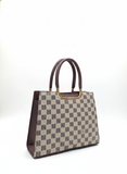 Imperial Grid Tote — Premium Ladies Handbag