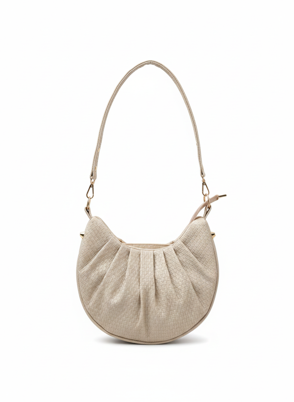 Lehriya Crescent Pleated Bag-Skin