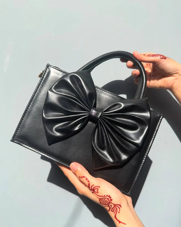Fleur Bow Bag BLACK