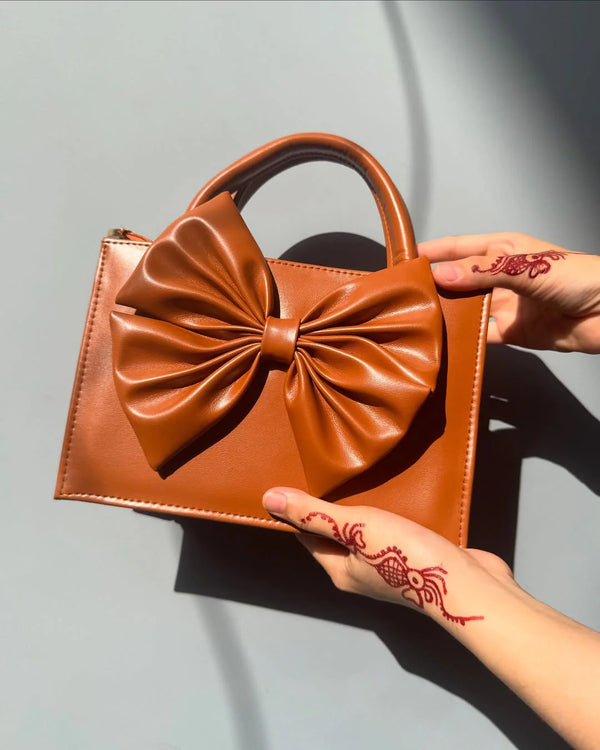 Fleur Bow Bag CAMEL