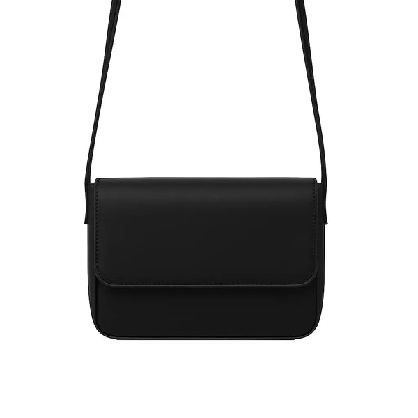 Magnetic Black Button Strap Crossbody Bag for Women | Nayab Khatoon - NayabKhtoon