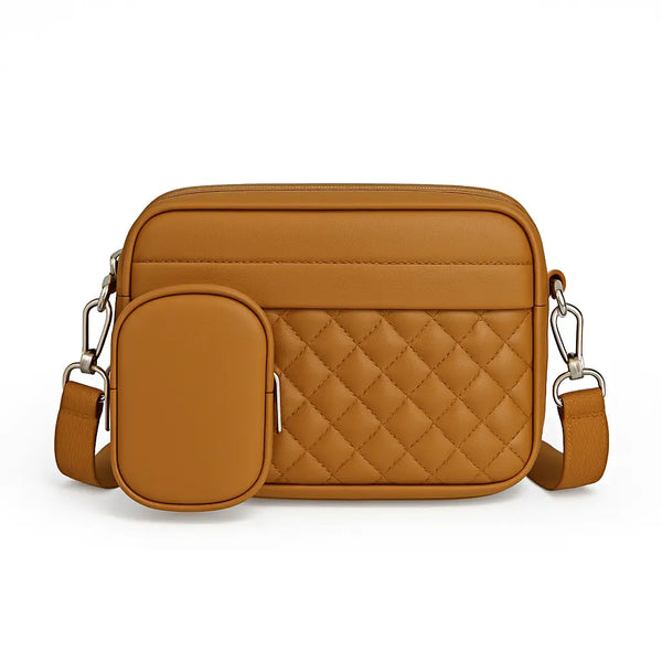 Quilted Crossbody Bag with Coin Pocket | Nayab Khatoon Pakistan