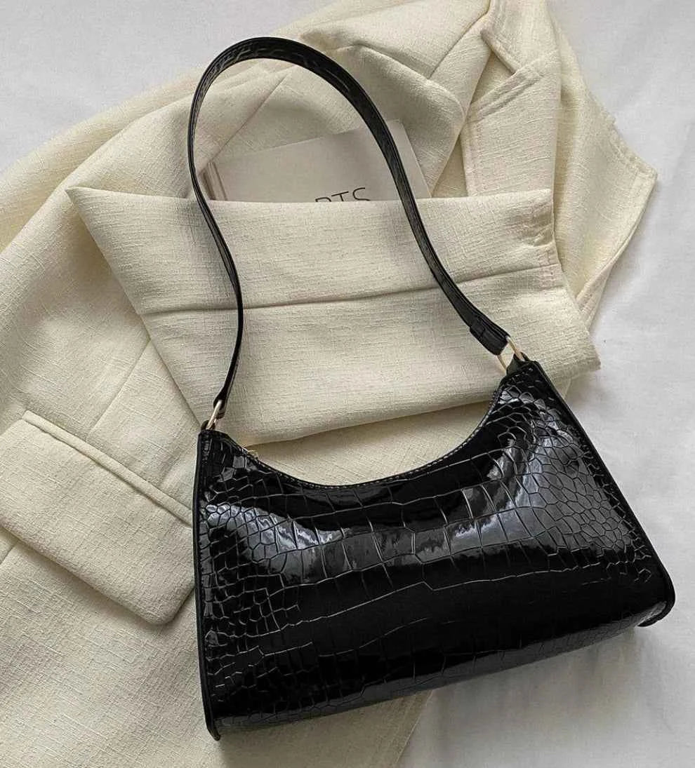 Crocodile Texture Handbag for Women Maroon | Nayab Khatoon Croc Elegance Bag Pakistan