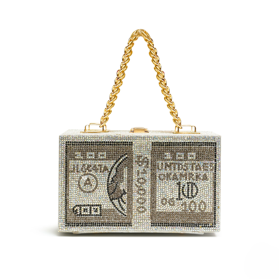 Rich Girl Dollar Clutch – Nayab Khatoon