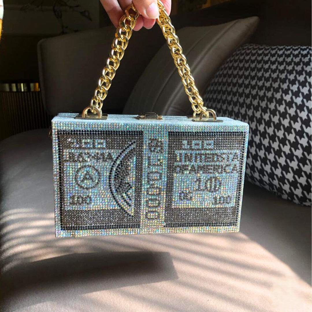 Rich Girl Dollar Clutch – Nayab Khatoon