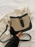 Solenne Woven Shoulder Bag Black