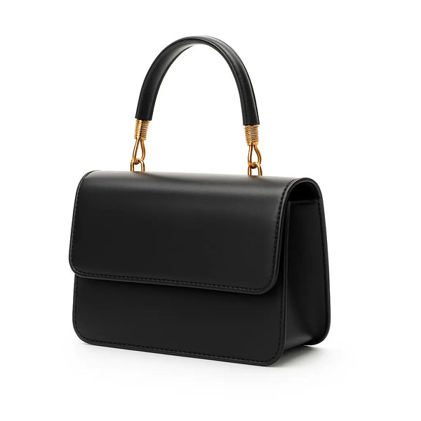 Zyvia Black PU Leather Handbag for Women | Elegant Bag – Nayab Khatoon