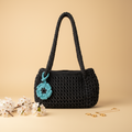 Roselle Crochet Bag black