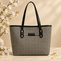Houndstooth Canvas Black