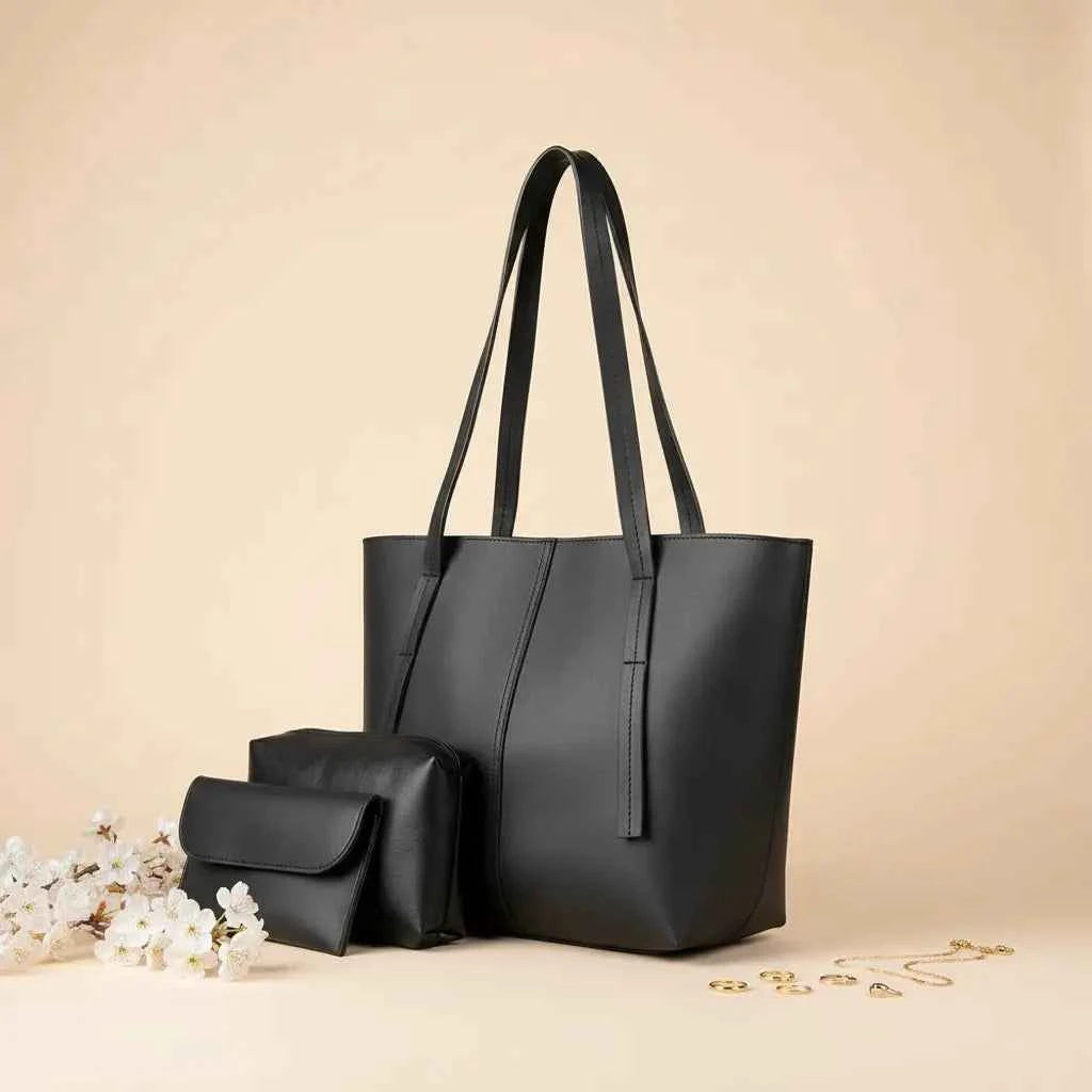 Luna Black Tote Bag for Women