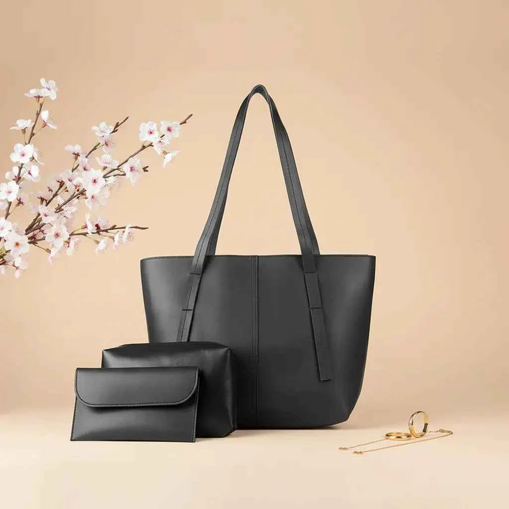 Luna Black Tote Bag for Women