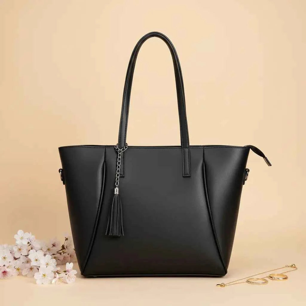 Zarya Black Tote Bag for Women