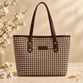 Houndstooth Canvas Maroon