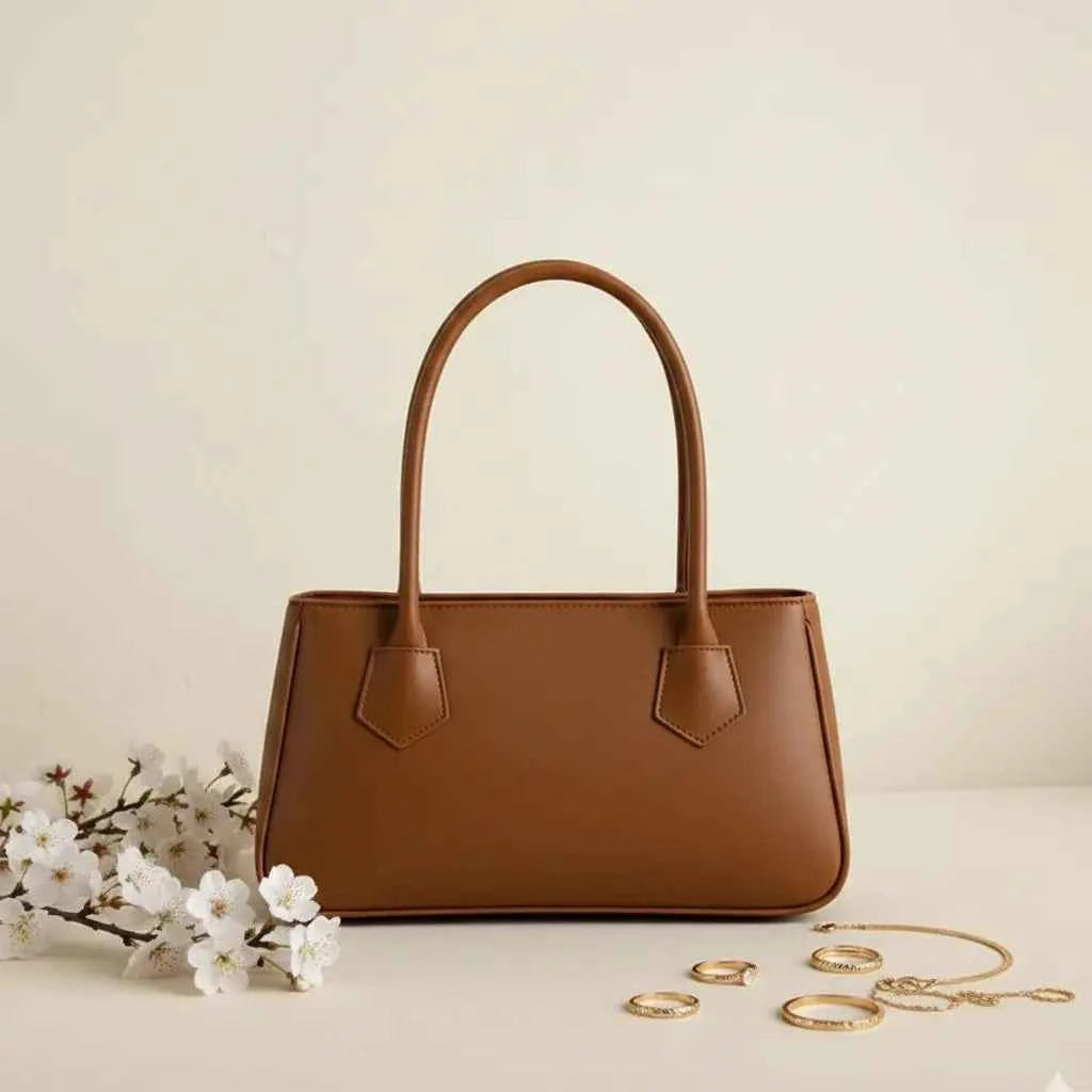Mahveen Elegant Ladies Handbag in camel