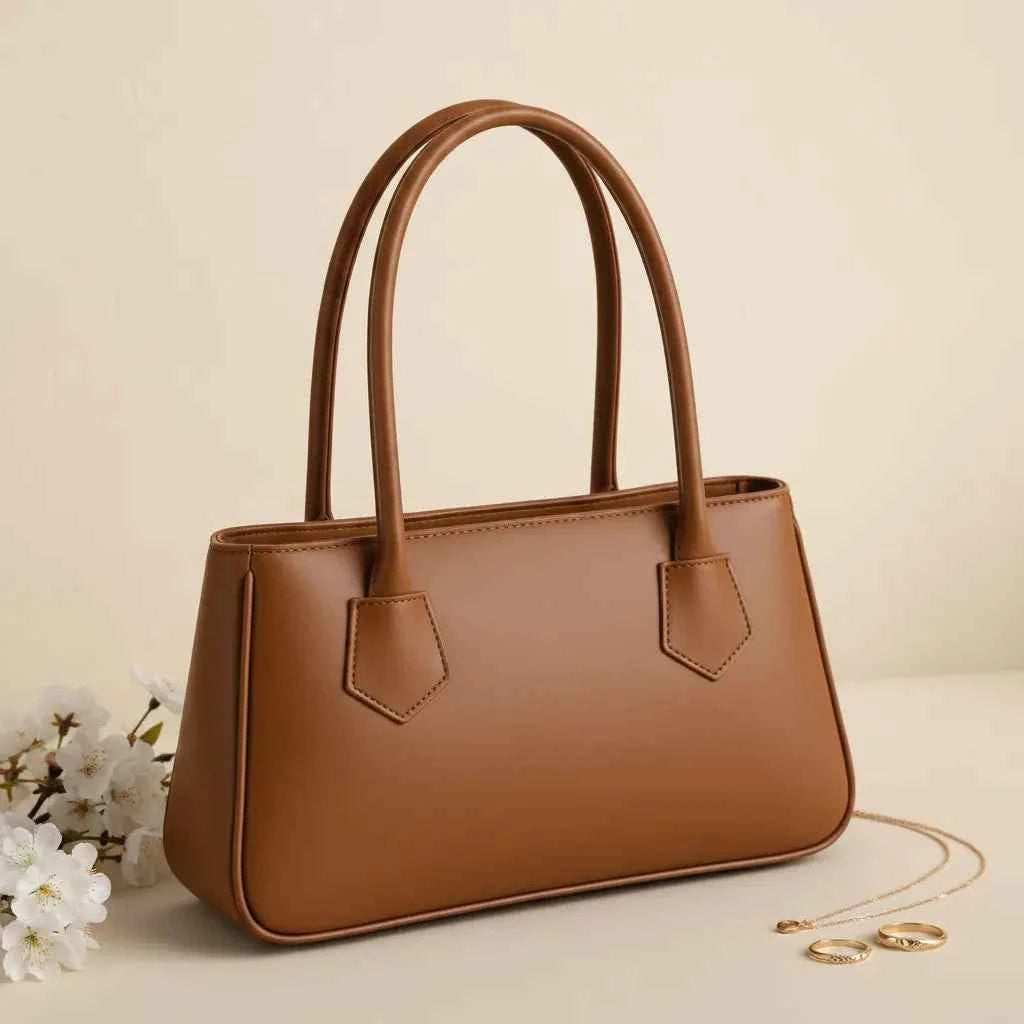 Mahveen Elegant Ladies Handbag in camel