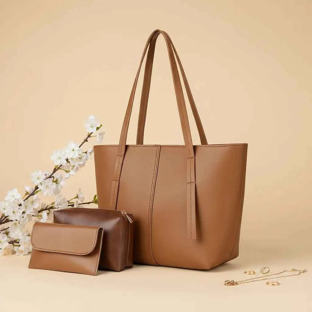 Luna Camel Tote Bag for Women