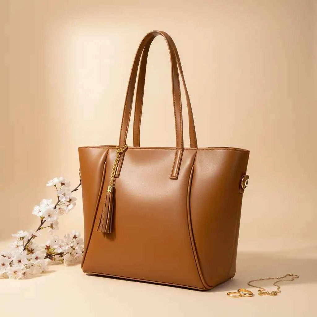 Zarya Camel Tote Bag for Women