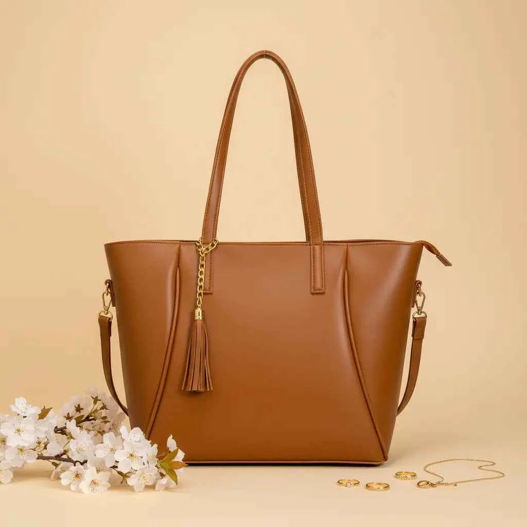 Zarya Camel Tote Bag for Women
