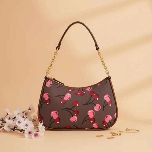Cherry Gold Chain Shoulder Bag