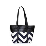 Chevron Tote Bag T-1 Black for Women in Pakistan – Nayab Khatoon