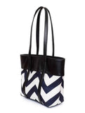 Chevron Tote Bag T-1 Black for Women in Pakistan – Nayab Khatoon