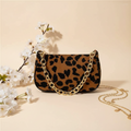 Chic Brown Houndstooth Shoulder Bag for Women in Pakistan | Nayab Khatoon