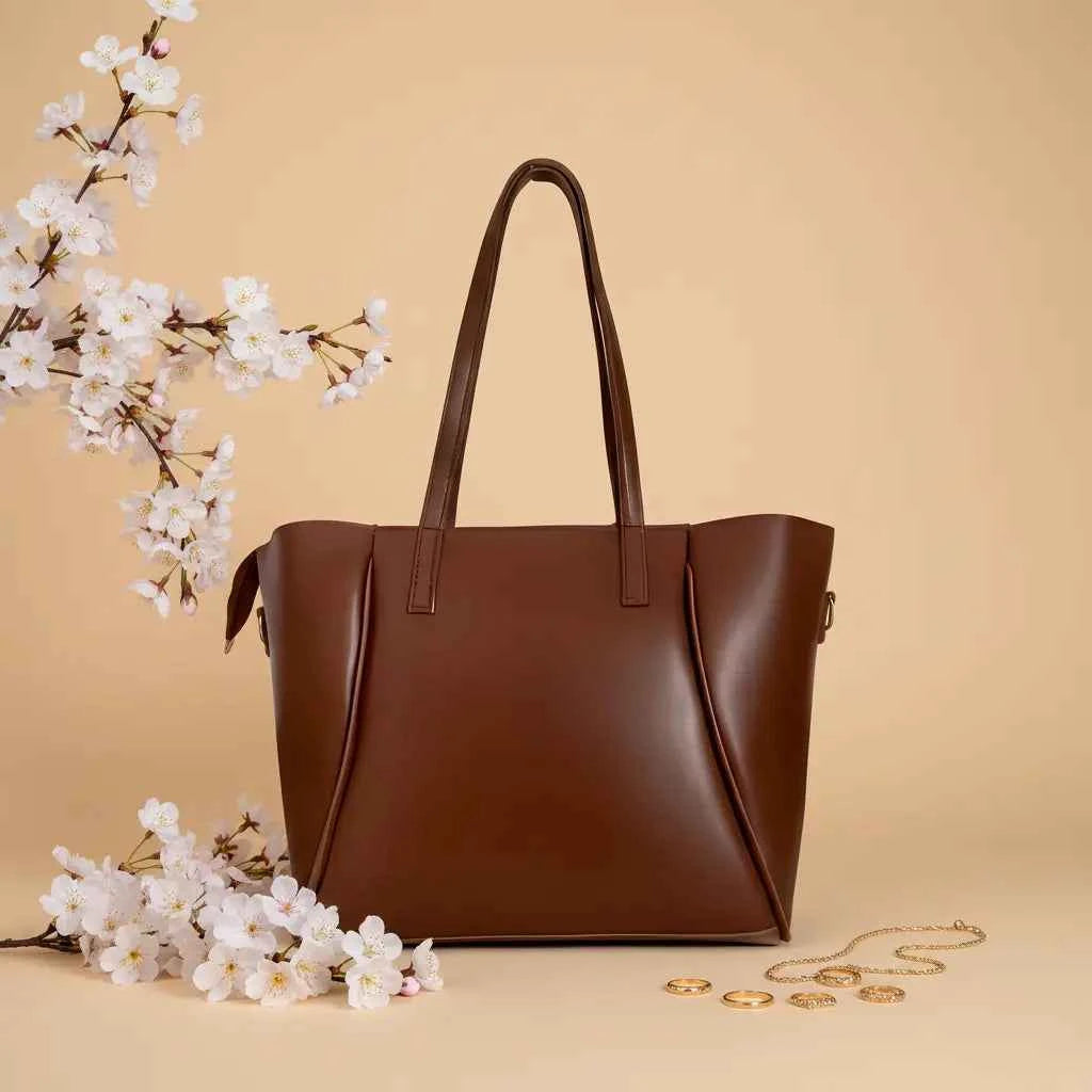 Zarya Dark Brown Tote Bag for Women