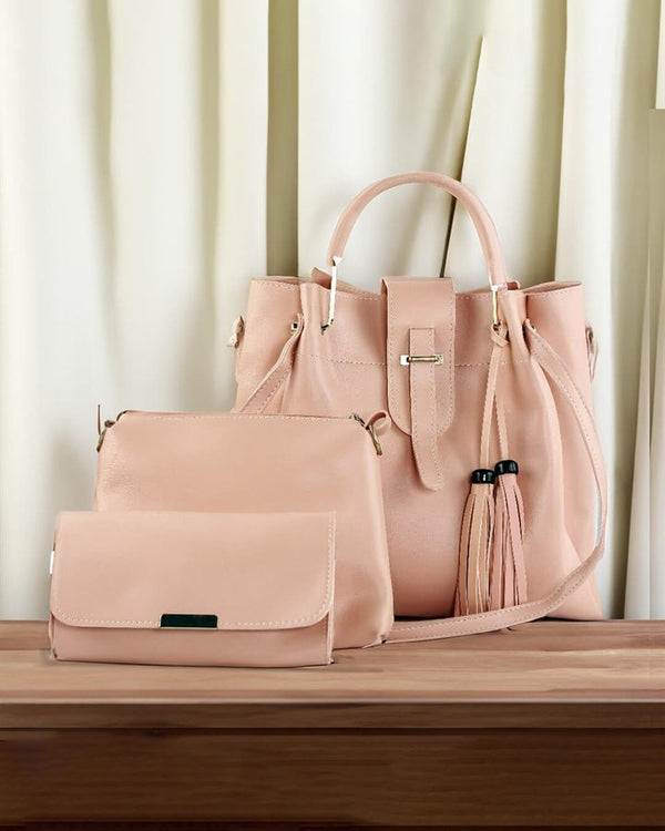 Elegant 3-Piece Blue Handbag Set - Stylish Tote, Shoulder Bag