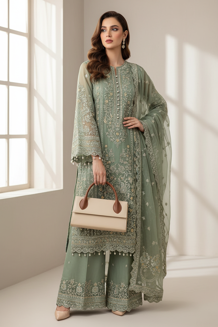Fair Skin with Beige Bag