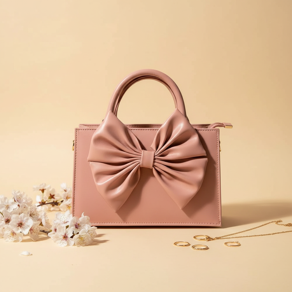 Fleur Bow Pink Handbag for Women in Pakistan - Nayab Khatoon
