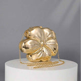 Rosegold Petal Clutch — Luxury Flower Shape Evening Bag